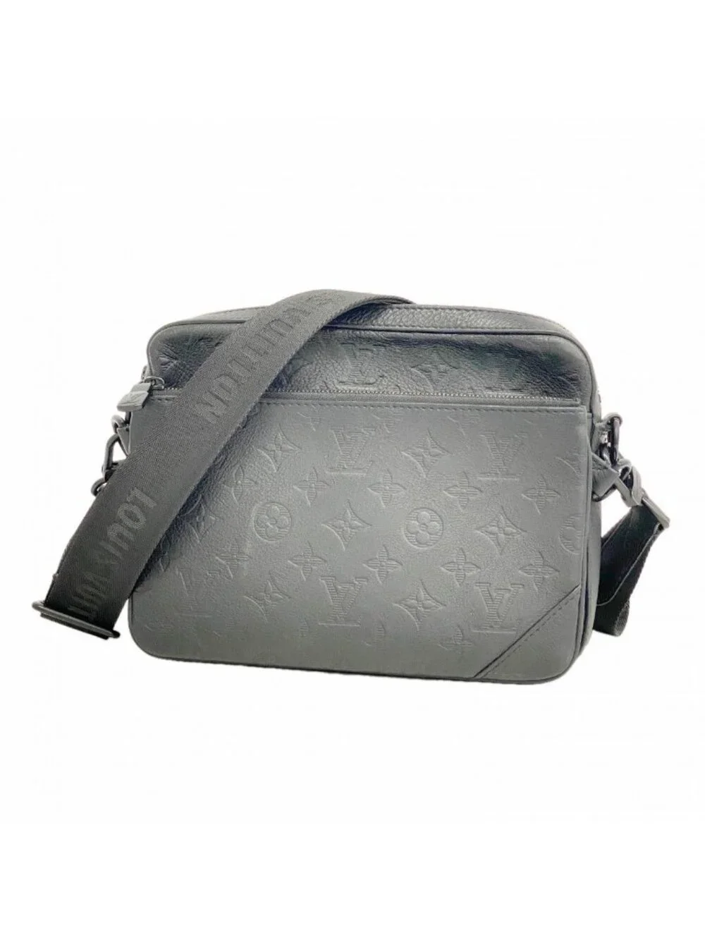 Louis Vuitton Shoulder Bag Monogram Shadow Trio Messenger Black